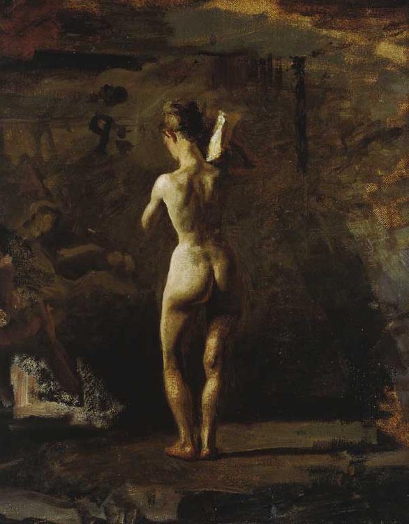 Thomas Eakins Study for William Rush Carving His Allegorical Figure of the Schuylkill River Sweden oil painting art